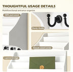 Rebee Vision Mail Organizer Wall Mounted with 6 Key Hooks for Office, White - Image 5