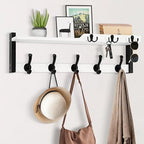 dreampossible 4 in 1 Coat Rack Wall Mount with Shelf, Coat Hooks 25.2" Entryway Coat Hanger with Key Hooks and Mail Holder, Wall Hooks with Shelf, Hat Rack for Wall Key Holder Mail Organizer by dreampossible