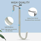 FYY Over the Door Hooks, Single-Hanger 4 Pack, Fits Doors 1.6" Grey - Image 3