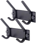 WEBI Coat Rack Wall Mounted,2 Coat Hooks for Hanging Coats,Heavy Duty Metal Hook Rack Hook Rail Coat Hanger Wall Mount for Clothes Entryway Jacket,Black,2 Packs by WEBI