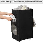 Chrislley Rolling Laundry Basket, 90L Foldable Laundry Hamper with Wheels - Image 3