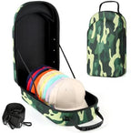 GERMUN Hard baseball hat case, Hat Carrier Travel Case with Adjustable Shoulder Strap, Hat cap case for 12 Baseball Caps - Perfect for Traveling & At-Home Storage (Camo Green) by GERMUN