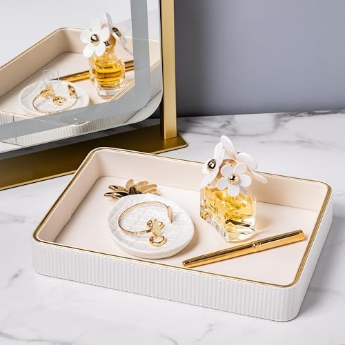 Perfume Tray Valet Tray Night Stand Bedside Organizer| Perfume Organizer Catchall| Perfume Trays for Dresser Vanity Tray for Dresser Countertop| Perfume Holder| Nightstand Organizer Women - Image 7