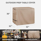 Outdoor Pizza Oven Table Cover, Size 32 x 32 x 36 inch, Khaki - Image 2