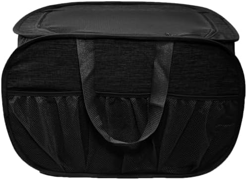 Collapsible Laundry Baskets, Tear Proof Pop Up Laundry Hamper with Lid, Dual Handles Durable Foldable Laundry Basket, Easy to Carry Laundry Hamper for Home, Laundry Room, Bedroom, Dorm, Travel Black by BATTOO