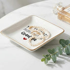 Gramma Gifts Jewelry Dish Tray, Best Grandma Mother's Day Birthday Gifts from Grandkids Ceramic Jewelry Tray for Rings Earring Bracelet Necklace, Grandmother Gift Trinket Dish for Women - Image 5