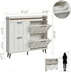 ChooChoo Shoe Storage Cabinet with 4 Flip Drawers and Deodorizer - Image 3