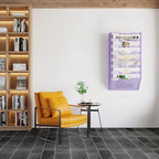 EasyPAG 8 Pocket Mesh Wall File Organizer, Hanging Paper Folder Holder with Classify Label, Vertical Wall Mount Mail Organizer for Office Home Classroom, Purple - Image 6