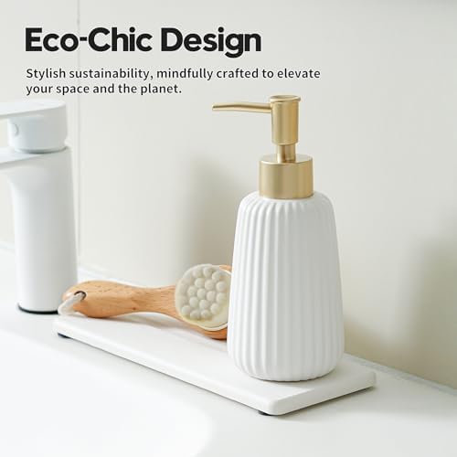 2 Pack Diatomite Stone Sink Tray, Water Absorbing Mat for Kitchen & Bathroom Counter, Quick Dry Soap Dish Makeup Vanity Caddy,Sponge Holder Organizer, White - 2pcs of 9"x 3.5" - Image 5