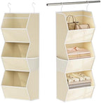 Hanging Closet Organizers and Storage for Kids Room Organization, 3 Tiers | Hanging Closet Shelves for Underwear Swimsuit Storage, Hanging RV Closet Organizers and Storage Camper Closet Organizer Beige by Wawocs