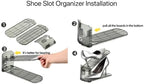 Shoe Slots Organizer, Clear Shoe Stacker, Adjustable Level Shoe Rack,Storage Space Saver for Sneakers Display (Grey Transparent, 16Pack) - Image 6