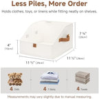 StorageWorks Closet Storage Bins Trapezoid, Ivory White, Small, 3-Pack - Image 6