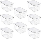 Sorbus Clear Storage Bins with Lids for Kitchen (Large, 8 Pack) - Image 7