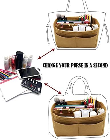 LEXSION Felt Purse Organizer Insert, Tote Bag Shaper Dividers with 5 Sizes - Image 5