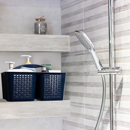 Tiawudi Portable Shower Caddy, Caddy Organizer with Handle, Plastic Shower Basket Hold Soap, Shampoo, Hair Supplies and Beauty Products, Cleaning Supplies Organizer for Home, Dorm, Shelf and Cabinet - Image 6