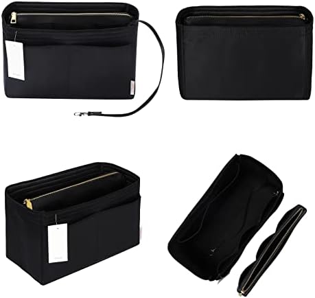 ZTUJO Purse Organizer Insert, Felt Bag Organizer with Metal Zipper, Handbag & Tote Shaper, For Speedy Neverfull Tote, 7 Sizes - Image 3