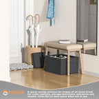 FHSQX 2 Pack Shoe Organizer for Closet,Foldable Shoe Organizer,Fits up to 24 Pairs,Storage Containers With Bottom Support for Shoes (Black, 16.5 * 12.6 * 9.5in) - Image 6