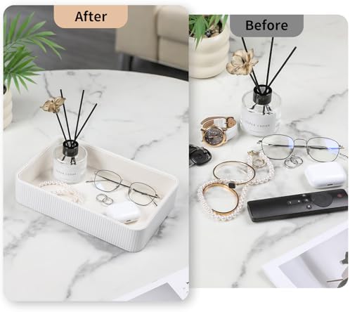 Valet Tray Organizer Bedside Nightstand Organizer Desk CatchallTray - Image 3