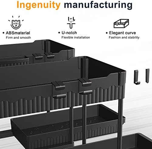 Sevenblue 2-Pack 2-Tier Under Sink Organizers with Sliding Drawers - Image 5