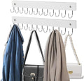 2-Pack Purse Organizer Wall-Mounted Rack & Belt Hanger, Wooden, 24 Hooks by AnDocK