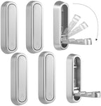 Folding Wall Hooks, 6 Pack, Silver, Zinc Alloy, Heavy Duty Coat Hooks by Dntorx