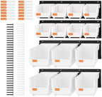 14pc Wall-Mounted Storage Organizer Mixed V1 V2 Combo White by LEADLOONG