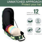 GERMUN Hard baseball hat case, Hat Carrier Travel Case with Adjustable Shoulder Strap, Hat cap case for 12 Baseball Caps - Perfect for Traveling & At-Home Storage (Camo Green) - Image 2