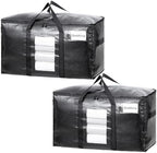 TAILI 2 Pack Black Extra Large Moving Bags,Storage Bag with Visible Window by TAILI