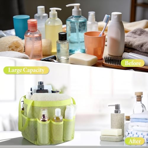 Mesh Shower Caddy Portable - 9 Pockets, Shower Bag for Dorm Room Camping - Image 3