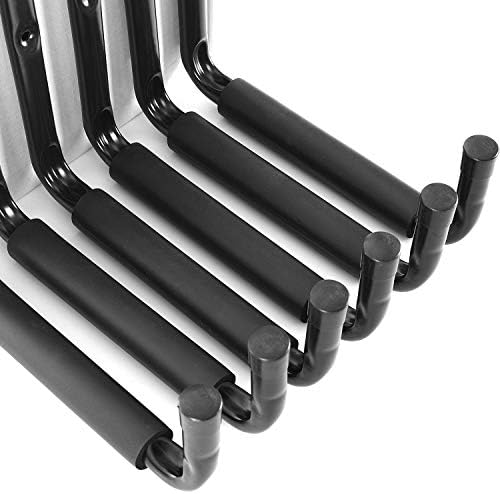 Garage Storage Utility Hooks, 9" Jumbo Ladder Wall Hnger, 6 Pack Black - Image 3