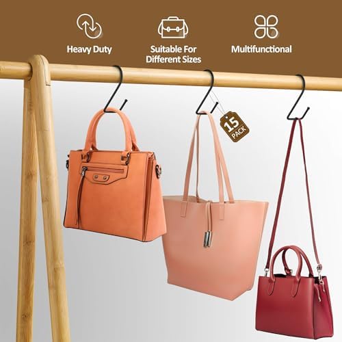 ZEDODIER 15 Pack Purse Hanger for Closet, Purse Hooks Bag Organizer - Image 2