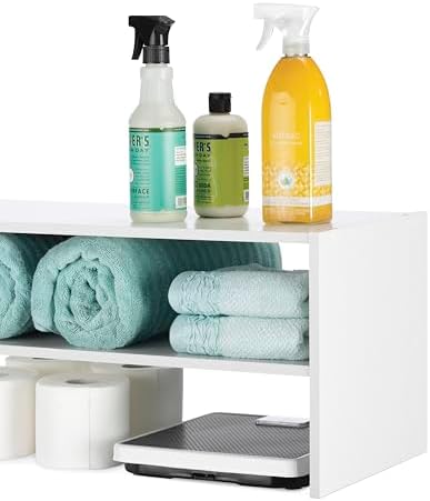 Whitmor Wood Stackable 2-Shelf Shoe Rack, White, 24 inches，2 Pack - Image 5