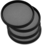 Oizeir 10 Inch Lazy Susan (Set of 4) - Non-Skid Turntable for Cabinet to Maximize Storage and Simplify Accessibility in Kitchen, Bathroom, and Pantry Spaces (Black) by Oizeir