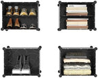 AWTATOS 6 Tier Shoe Rack Organizer, Shoe Storage Cabinet with Door, Black - Image 6