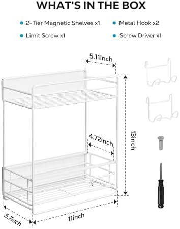 Nieifi Magnetic Shelves for Washing Machine, Magnetic Laundry Organizer - Image 5