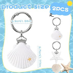 Hat Clip for Travel on Bag Resin Seashell Starfish Hands Free - Image 3
