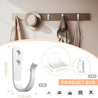 BREYDROK Hook for Hanging - 20PCS Hook for Hanging, Wall Hooks for Coats, Heavy Duty Single Prong Wall Hooks with 40 Pieces Screws (White) - Image 3