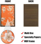 Wooden Valet Tray with Floral Base, Orange Vintage Blossoms - Image 3