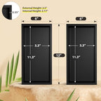 Bamboo Kitchen Drawer Organizer, 2-Pack, 12" x 6" x 2.5"，Black - Image 2