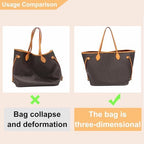 Doxo Purse Organizer Insert for Handbags, Felt Neverfull MM Organizer Insert with Cover, Tote Bag Organizer with Zipper Pocket and Bottle Holder, Fit Neverfull MM and More, Beige-L - Image 3