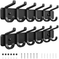 Coat Rack Wall Mount Heavy Duty, Wall Coat Hanger with Hooks, Black 2 Pack by pickpiff