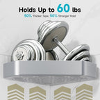 Veken Aluminum Corner Shower Caddy 4-Pack, Never Rust&Large Capacity,Silver - Image 5