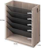 Mail Organizer Wall Mounted, 6-Slot Hanging File Organizer with Key Holder - Image 3