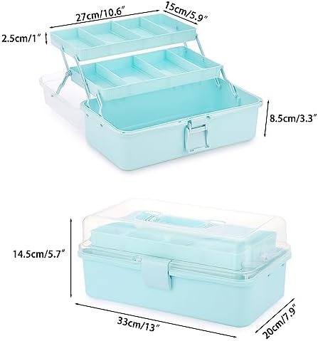 BTSKY 3-Layer Plastic Dividing Storage Box Craft Organizer and Storage - Image 5