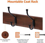 Amazon Basics Rectangular Farmhouse Wall-Mounted Coat Rack for Entryway and Bedroom, Storage Organizer, 5 Double Hooks, Light Walnut - Image 2