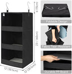 GRANNY SAYS 3-Shelf Hanging Closet Organizer, Collapsible Closet Hanging Shelves, Nursery Hanging Organizer, Black, 29 ½" H X 12" W X 12" D, 1-Pack | 33 lb Capacity, No-Sag Support, Keeps Clothes Neat, Folds Flat, Fits RV, Dorm & Small Closets - Image 3