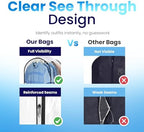 Handy Laundry Clear Garment Bags for Hanging Clothes, 50" Suit Bags, 1-Pack - Image 3