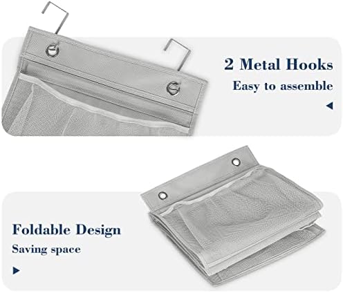 KEETDY Over the Door Organizer Storage for Closet with 5 Pockets Organizer for Bedroom Bathroom, 2 Pack - Image 6
