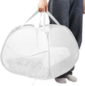 Bemkoo Collapsible Laundry Basket, 90L Large Foldable Mesh Pop Up Hamper for Laundry, Dirty Clothes, Bedroom, Bathroom, Dorm, Laundry Room, Travel, Camping, White by Bemkoo