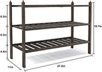 Dranixly Shoe Rack, 3-Tier Bamboo Stackable Shelf Storage Organizer, Stand for Closet, Entryway, Hallway, Bathroom and Living Room（Mocha） - Image 3